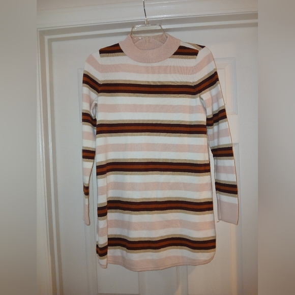 Free People Falling for you Striped Knit Mini DressSize XS GUC - Picture 3 of 6
